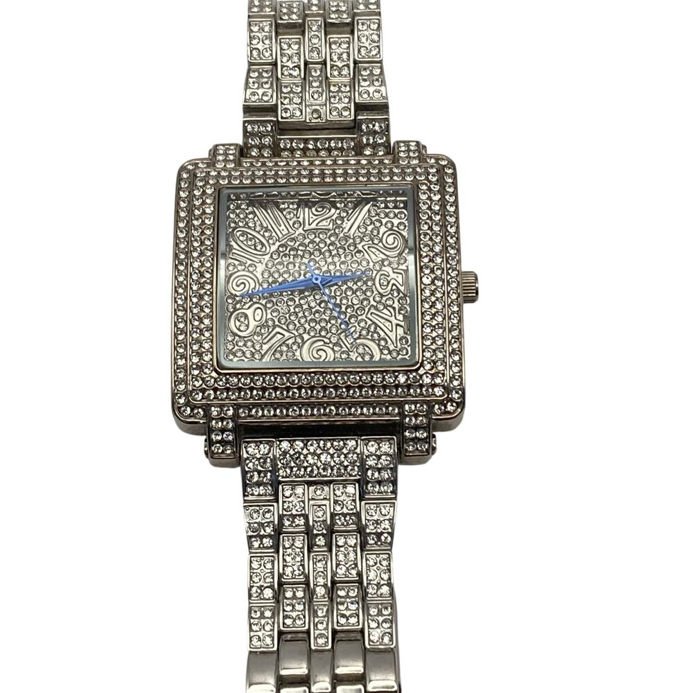 Charles Raymond Iced Out Women's Men's Watch 44mm - New Battery - Wrist 5.5-5.75